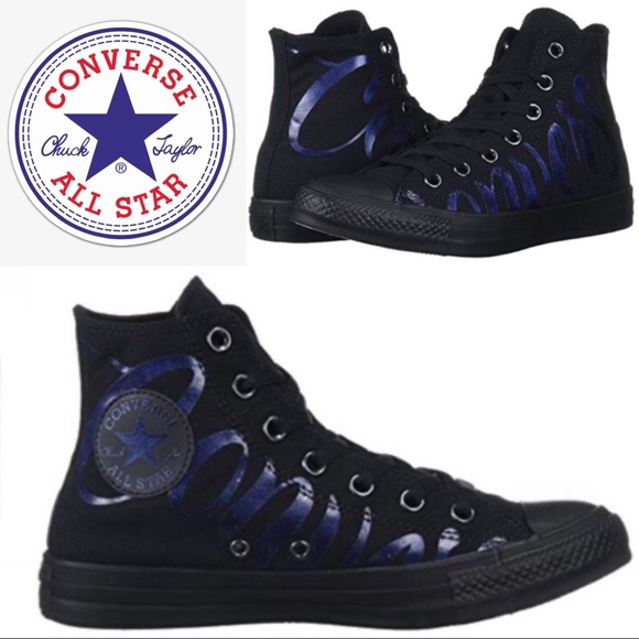 🆕⭐️ Chuck Taylor AS Logo Print Hi Top Trainer BLK - Picture 1 of 14